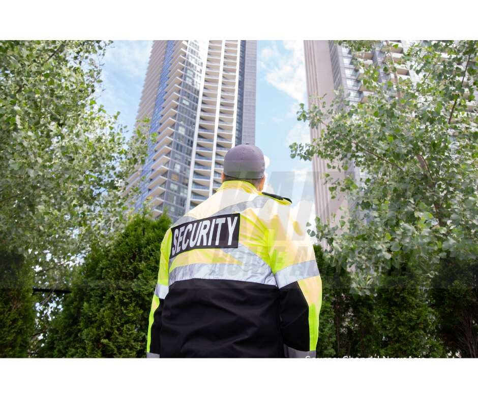 Security officers enforce safety and security in a condo